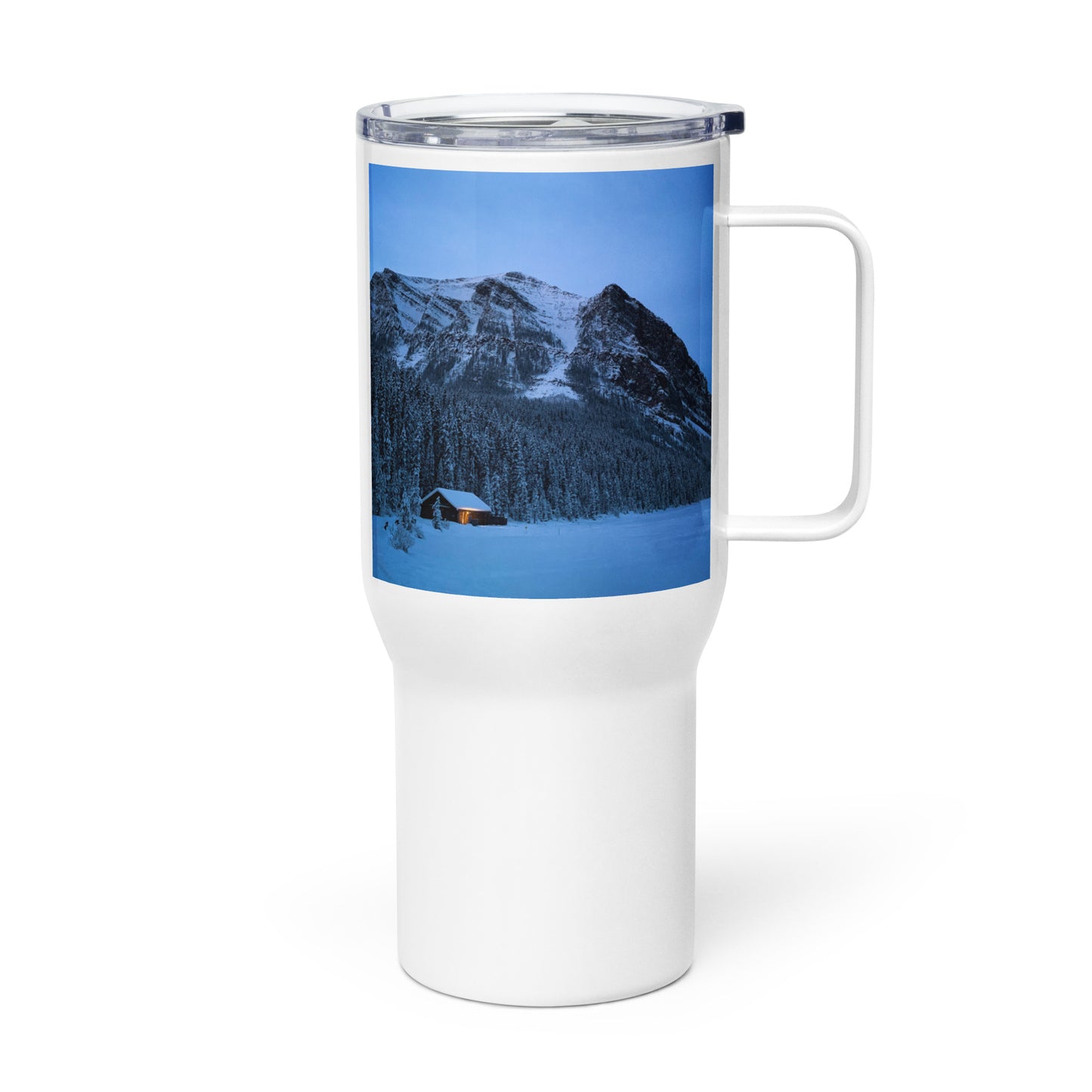 Lone Light at Lake Louise | Travel mug with a handle