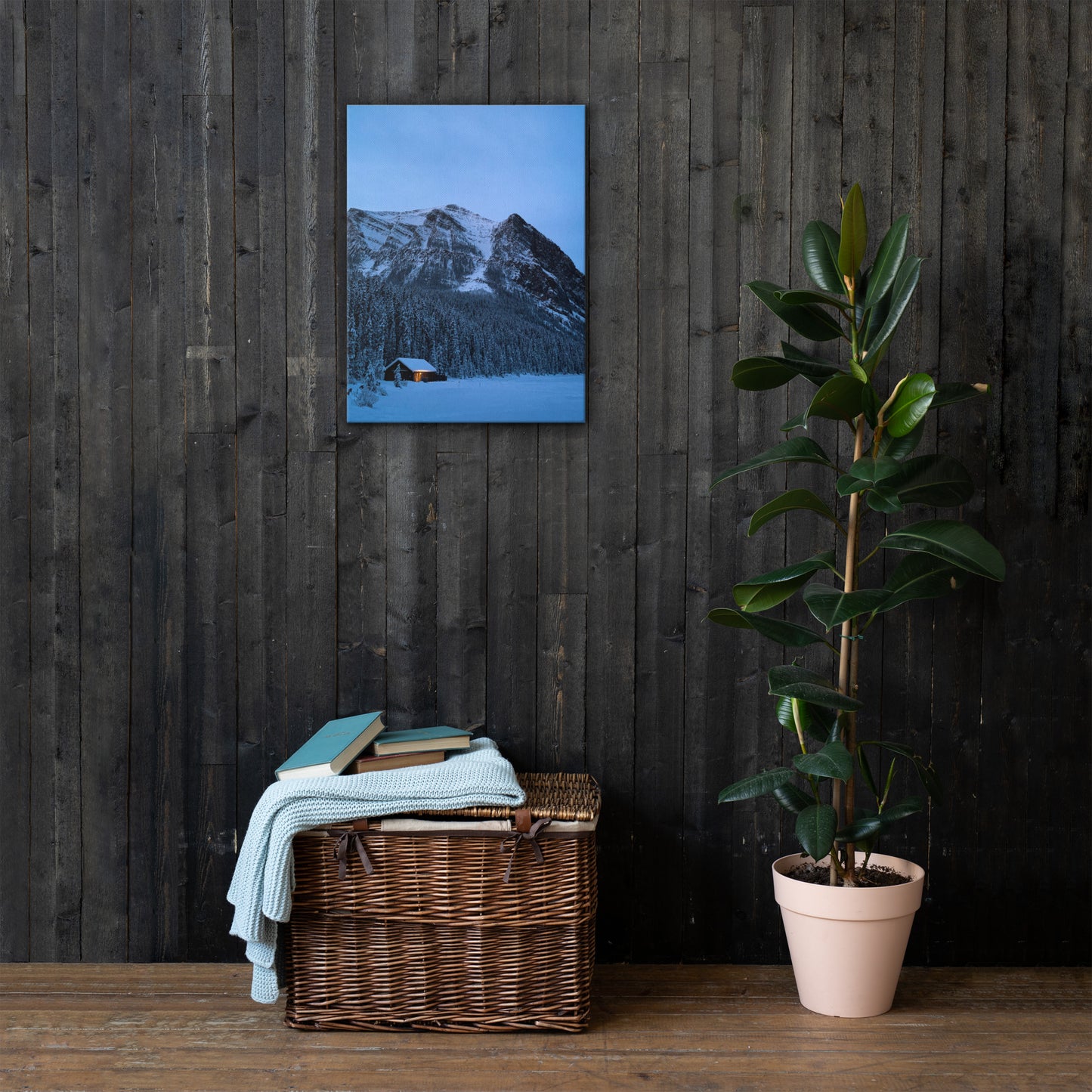 Lone Light at Lake Louise | Thin Canvas