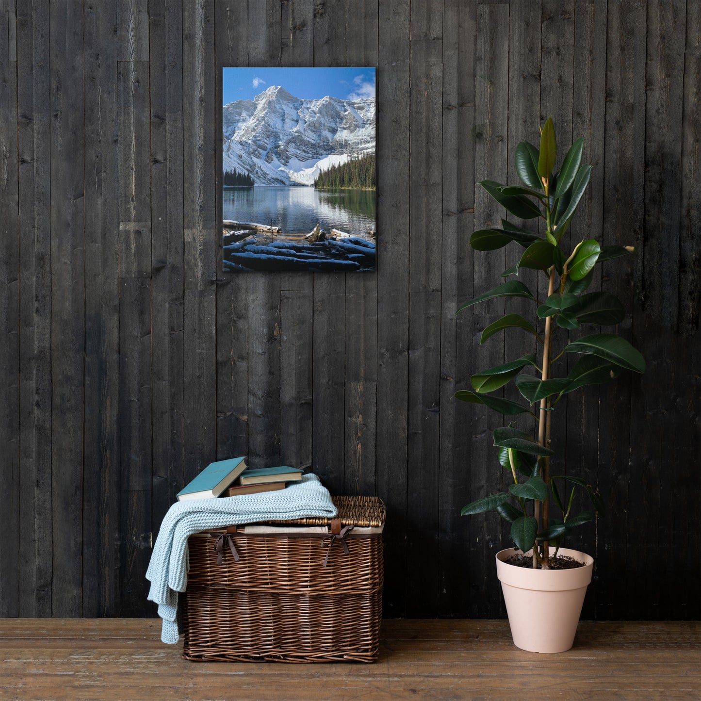 Snowy Alpine Lake | Thin Canvas
